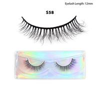 Faux-Cils Courts En Vison Naturel,Duveteux Et Clairsemés,Volume De 12 À 15mm,Maquillage - Type 1pair-S58