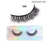 Faux-Cils Courts En Vison Naturel,Duveteux Et Clairsemés,Volume De 12 À 15mm,Maquillage - Type 1pair-S59