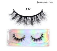 Faux-Cils Courts En Vison Naturel,Duveteux Et Clairsemés,Volume De 12 À 15mm,Maquillage - Type 1pair-S67