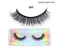 Faux-Cils Courts En Vison Naturel,Duveteux Et Clairsemés,Volume De 12 À 15mm,Maquillage - Type 1pair-S57