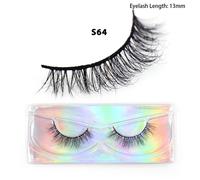 Faux-Cils Courts En Vison Naturel,Duveteux Et Clairsemés,Volume De 12 À 15mm,Maquillage - Type 1pair-S64