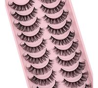 Faux cils D Curl Rayures russes Faux cils Manga Aspect naturel Qui ressemblent à des grappes individuelles H027