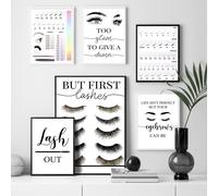 Faux Cils De Maquillage À La Mode, Toile D'art Mural, Peinture, Affiches Et Imprimés Nordiques, Images Murales Pour Décoration De Salon De Beauté