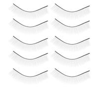 Faux Cils D'entraînement, 5 Paires en Fibre Chimique Noire | Bandes pour Extensions de Cils, Usage École Beauté, pour Têtes Mannequin et Débutants