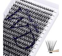 Faux Cils Individuel 300PCS 30D D Curl 0.07mm Cluster Volume Russe Cils Individuels Mix 8-16mm Extensions de Cils Bouquet Naturels Cluster Cils Bricolage à la Maison(Cluster-30D-0.07-D-MIX8-16)