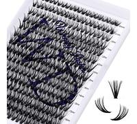 Faux Cils Individuel 300PCS 40D CC Curl 0.07mm Cluster Volume Russe Cils Individuels Mix 8-16mm Extensions de Cils Bouquet Naturels Cluster Cils Bricolage à la Maison(Cluster-40D-0.07-CC-MIX8-16)