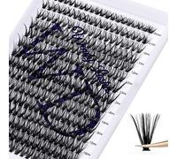 Faux Cils Individuel 300PCS 40D D Curl 0.07mm Cluster Volume Russe Cils Individuels Mix 8-16mm Extensions de Cils Bouquet Naturels Cluster Cils Bricolage à la Maison(Cluster-40D-0.07-D-MIX8-16)