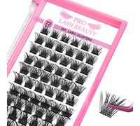 Faux Cils Individuel 72 Pcs Cils Volume Russe 8-16mm DIY Extension Cils Individuel Volume Cils Réutilisable Facile à Utiliser Confortable et Doux (Volume, D-14mm)