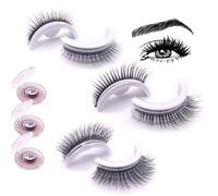 Faux-Cils Keones, 3 Paires De Faux-Cils Autocollants Réutilisables Et Waterproof, Sans Colle, Réutilisables Vintara, Indispensables Pour La Saint-Valentin (A1-A17-A65)