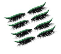 Faux Cils,Lot de 4 Paires Autocollants de Maquillage pour Eyeliner - Pailletés Réutilisables pour Fêtes Maison Quotidiennes Voyages