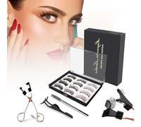 Faux Cils Magnetique 12 PièCes Naturel MagnéTiques 3D Cil MagnéTique Sans Faux Cils Kit Colle AimantéS Effet Eyeliner Liner Aimants Aimant Cil Magnetic Eyelashes Aimanté RéUtilisable Cils épais