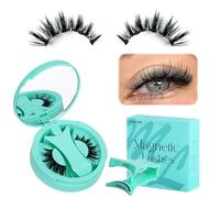 Faux Cils Magnetique, Cils Magnétiques avec Pince - Volume Intense, Adhérence Puissante, Packaging Écologique Vert, Matériau Upgradé Plus Doux, Effet Naturel pour Soirée & Quotidien