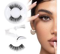 Faux Cils Magnetique Naturel, Cils Magnetique Réutilisables avec Applicateur, Naturel 3d Waterproof Effet sans Eye-Liner Réutilisables,avec Applicateur, Higu clace Cils magnétiques