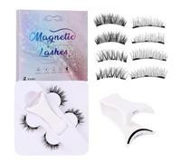 Faux Cils Magnétiques avec Applicateur 2 paires d'outils de beauté pour | faux cils à aimant pour voyages, vacances, fêtes, rendez-vous, affaires, réunions,