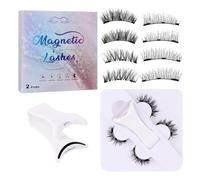 Faux Cils Magnétiques avec Applicateur 2 paires d'outils de beauté pour | Faux Cils Aspect Naturel pour voyages, vacances, fêtes, rendez-vous, affaires, réunions,