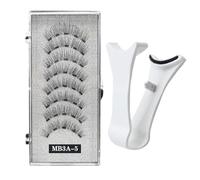 Faux cils magnétiques, cils magnétiques aspect naturel, 2 paires de cils avec applicateur, kit de cils d'aspect naturel, faux cils réutilisables avec applicateur, pas de cils de colle pour d