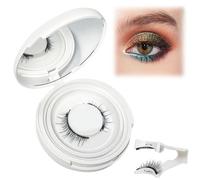 Faux Cils Magnétiques Naturels, Sans Colle, Réutilisables avec Outil de Pose et Retrait, 1 Paire