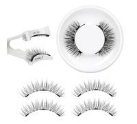 Faux cils magnétiques QUEWEL avec applicateur, 1 paire de faux cils magnétiques réutilisables, sans eyeliner ni colle, faciles à appliquer et à retirer (N6-YT01)