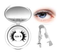 Faux Cils Magnétiques Réutilisables,Cils Magnétiques aspect Naturels sans Colle ni Eye-Liner, avec Applicateur, Facile à Porter et Enlever,Accessoires de Maquillage et Outils