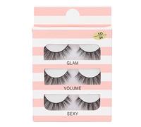 Faux Cils Magnétiques Réutilisables Naturels Légers 5D Faux Cils Coupe-Vent Imperméables pour Femmes Filles Fête Mariage Usage Quotidien Fibre Chimique 3 Paires