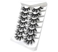 Faux cils naturels faux cils épais longue extension faux cils doux réutilisable faux cils shampooing brosse (C, taille unique)