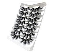 Faux cils naturels faux cils épais longue extension faux cils doux réutilisable faux cils shampooing brosse (F, taille unique)