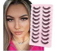 Faux Cils Volume Russe Cils 3d Russian Lashes 10 Paires Faux Cils Naturel Dramatique Fluffy False Mink Eyelashes Volumineux