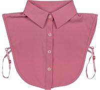 Faux col amovible avec patte de boutonnage, uni, col pour blouses et pulls