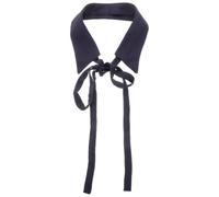 Faux Col Amovible Femme à Nouer, Col Effilé Plissé en Polyester Élégant | Finition Soignée, Effet Superposé, Association Polyvalente, Style Sophistiqué