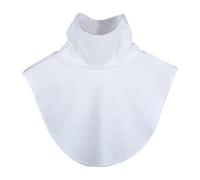Faux col, chemisier détachable col Dickey, col montant en velours, col montant de couleur unie, cache-cou chic, collier élégant et tendance pour femmes et filles, blanc, Refer to description