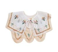 Faux col Dickey - Col brodé - Col Venise à lacets - Facile à porter - Col amovible pour femme