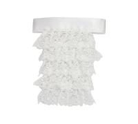 Faux col élisabéthain Renaissance - Col Jabot - 4 couches - Dentelle volantée - Blanc - Col victorien amovible, Comme indiqué., taille unique