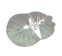 Faux Col En Organza Coloré Brillant Pour Femmes Châle Plissé À Volants Doux Et Élégant Manchette De Poignet À Lacets Détachables Vêtements De Cou Uniques Pour Femmes