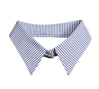 Faux col rayé décoratif à revers amovible pour femme et homme, demi-chemise, accessoire de vêtements pour le quotidien, Col pointu, taille unique