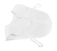 Faux Col Rond Ondulé en Chiffon Blanc, Amovible pour Femmes