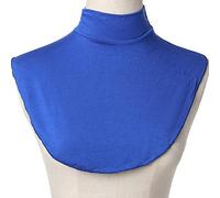 Faux col roulé pour femme musulmane - Extensions de col roulé - Hijab - Solide - Cache-cou - Demi-hauts, bleu, S-L