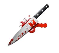 Faux couteau Env. 34 cm Accessoire avec sang pour Halloween et déguisement - Trompeusement réel pour costume d'horreur