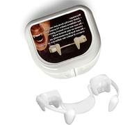 Faux crocs dentaires de vampire d'Halloween, prothèses dentaires en plastique, rétractables, réutilisables, ne rayent pas les gencives, déguisement d'Halloween loup-garou accessoires de dents de