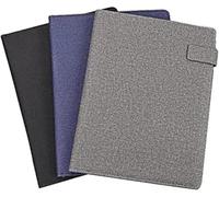 Faux Cuir De Bureau Boucle Magnétique A4 Business Portfolio Folder Professional Conference Padfolio Organizer Case Pochette pour CV Et Documents, Bloc-Notes, Porte-Cartes, Fente, Black, 24 * 32cm