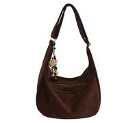 Faux en daim Sac Crescent grand sac à bandoulière pour les femmes Utilisation du de bureau (café) (café)