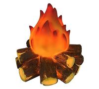 Faux feu Camp en 3D, bûches cheminée décoratives à diodes électroluminescentes(Del), Lampe à Flamme sans Charbon, alimentée par Piles, pour Les décorations d'halloween, Noël d'action grâces, Style 1