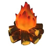 Faux feu de camp 3D fausse bûches de cheminée réaliste alimenté par batterie sans flamme fausse flamme de feu pour Halloween Noël décorations de fête de camping Style1 Faux feu de camping décorat
