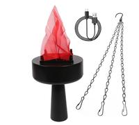 Faux Feu De Camp Fausse Cheminée Bougies Flottantes 3d Rechargeables Par Usb Lumières Led Suspendues Faux Brasero Réaliste Flammes Artificielles Portables Pour Noël Halloween Maison Hantée