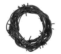 Faux fil de fer barbelé rouillé pour décoration d'Halloween, accessoires de Noël à suspendre pour sapin de Noël, couronne de fils barbelés rouillés