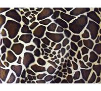 Faux Fourrure Peau Poney VELBOA Tissu Matière PETIT GIRAFE - Marron, 1 Mètre - 150cm x 100cm
