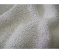 Faux Fourrure POLAIRE SHERPA Peau de mouton Tissu Matière - BLANC - Blanc, 1/2Mtr - 150cmx50cm