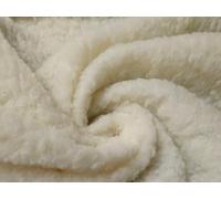 Faux Fourrure POLAIRE SHERPA Peau de mouton Tissu Matière - CRÈME - Beige, 5Mtr - 500cmx150cm