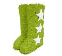 Faux Fur Knee-High Winter Snow Boots With Star Decoration Warm & Stylish Women's Footwear Long Tube(Groen,38)