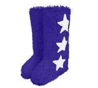 Faux Fur Knee-High Winter Snow Boots With Star Decoration Warm & Stylish Women's Footwear Long Tube(Lila,41)