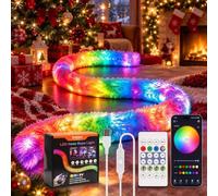 Faux Fur Neon Light Strip 360° all-round glow,Plush USB Neon Rope Lights，5m | Smart Luminous RGB+IC LED Light,Color Changing,Led Strip Lights with Remote and APP Control,for Bedroom Gaming Party Decor
